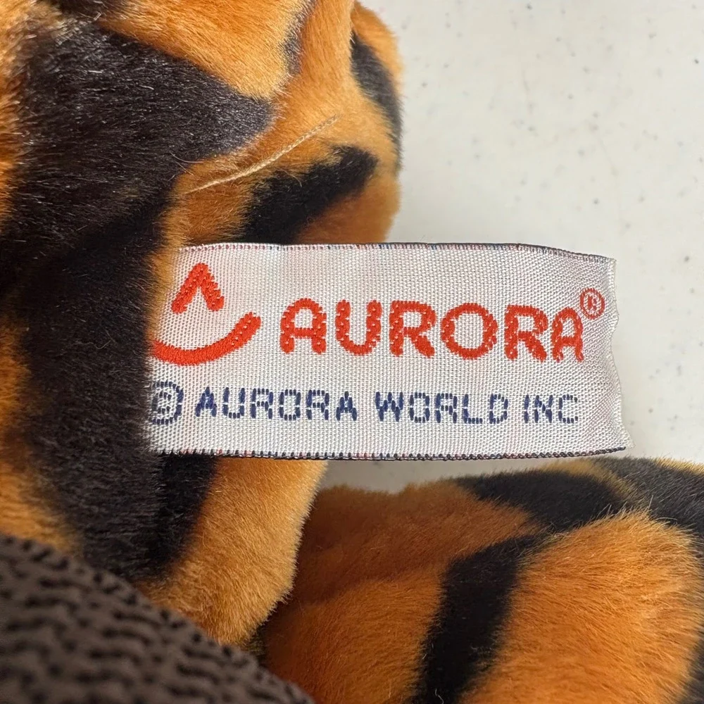 Aurora World Plush Tiger‎ Backpack Orange Black Striped Stuffed Animal Bag 16in